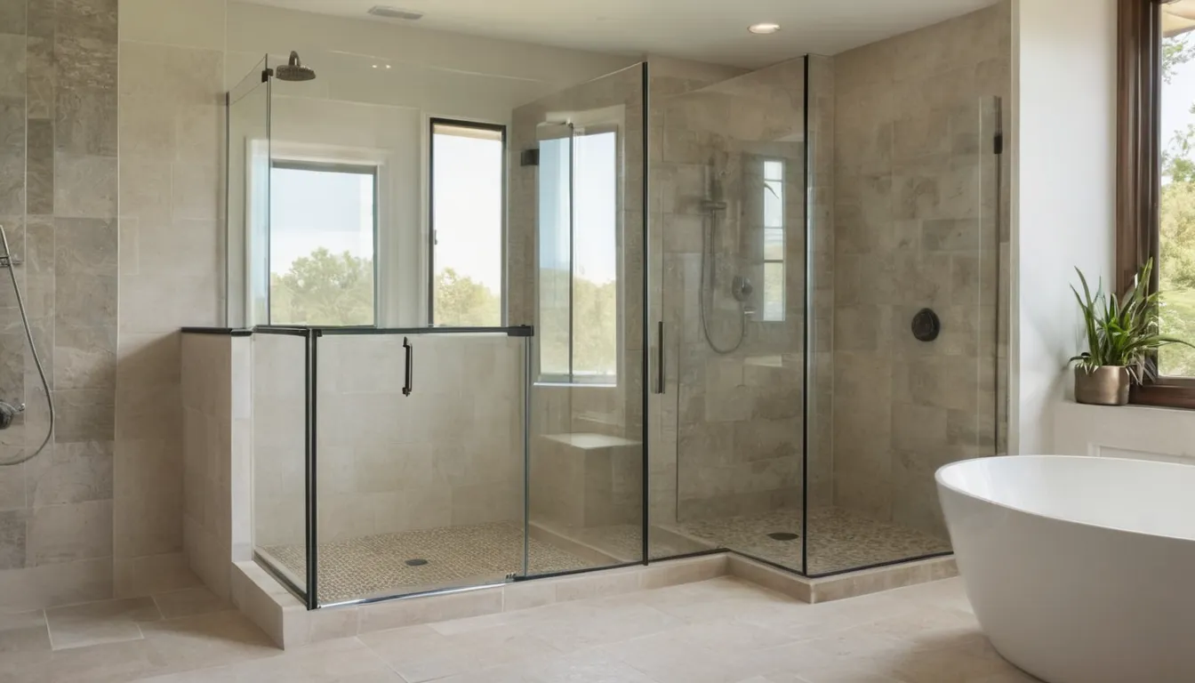 A bright remodeled bathroom with a walk-in shower in a home in New Lenox